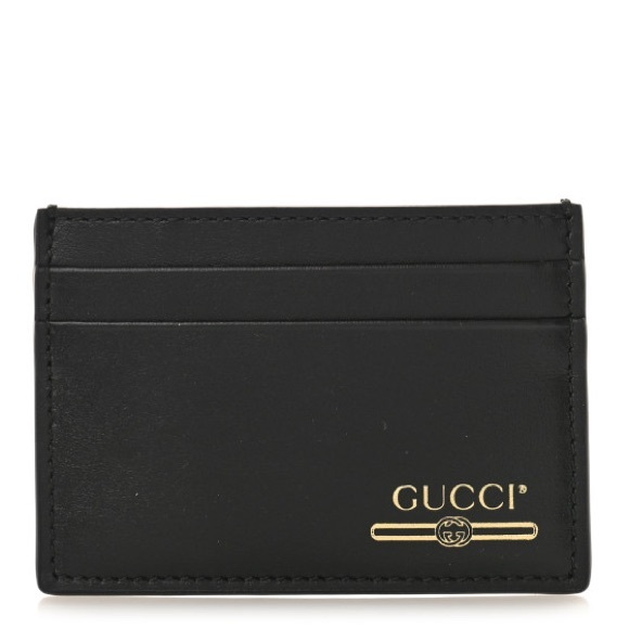 GUCCI Plutone Calfskin Logo Card Holder in Brown, NWOT - Picture 1 of 8